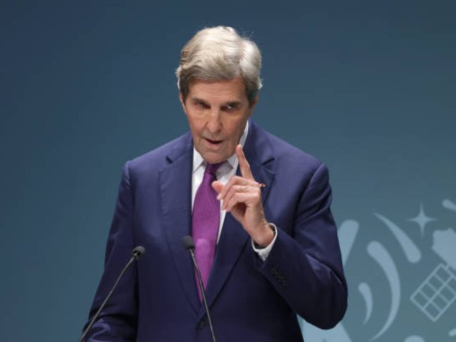 US Secretary of State John Kerry Gives A Speech